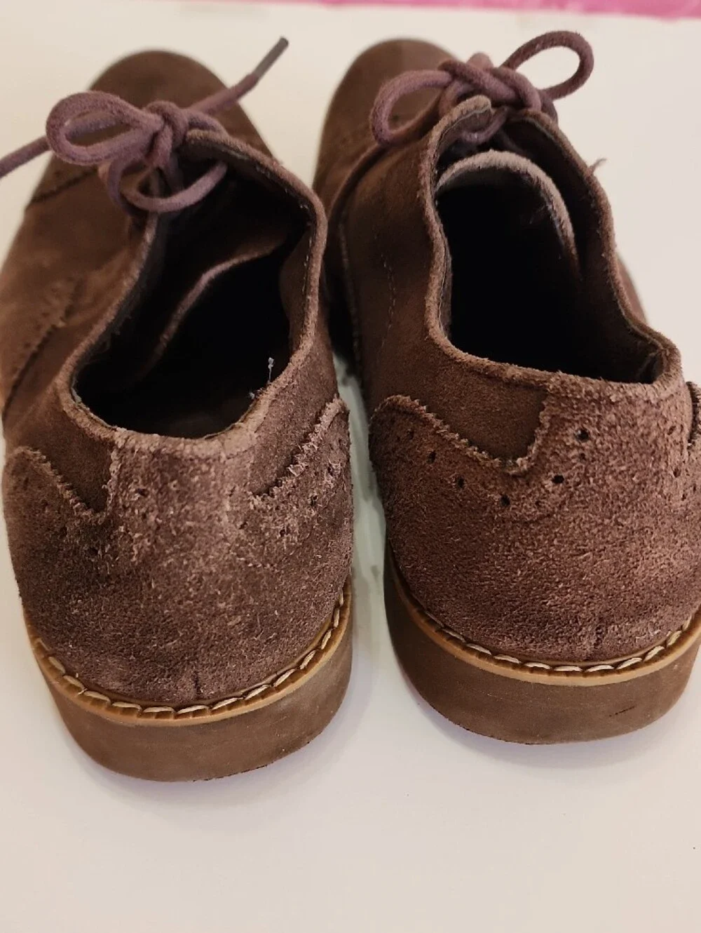 Men's Stacy Adams Brown Suede Wingtip Oxford Dress Shoes